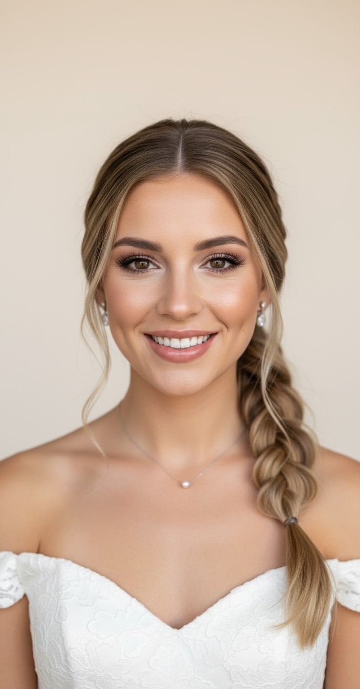 After Side Braid Bridal Hair
